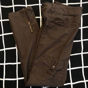 Brown cargo pocket pants